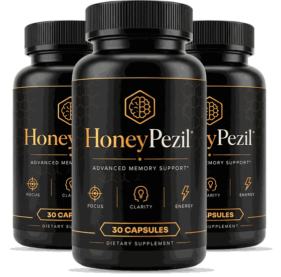 Honey Pezil advanced memory support, bottles of 30 capsules